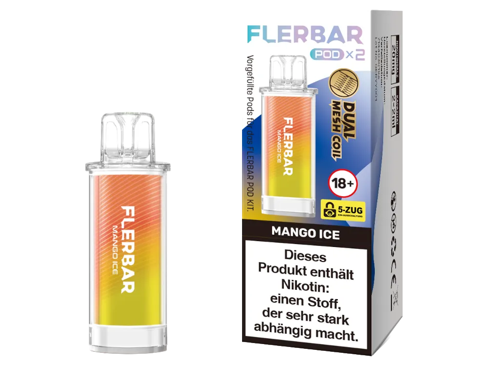 Flerbar Prefilled Pod Mango Ice 20mg/ml (2 Stück pro Packung)