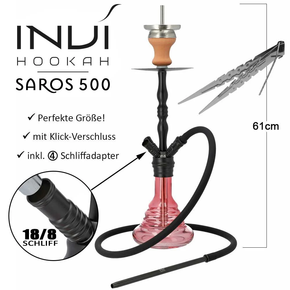 Invi Shisha Saros 500 Shiny Schwarz