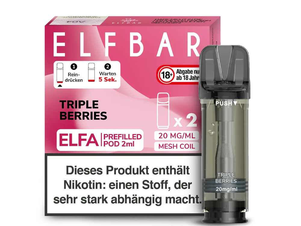 Elfbar Elfa Prefilled Pod (2 Stück pro Packung) Triple Berries