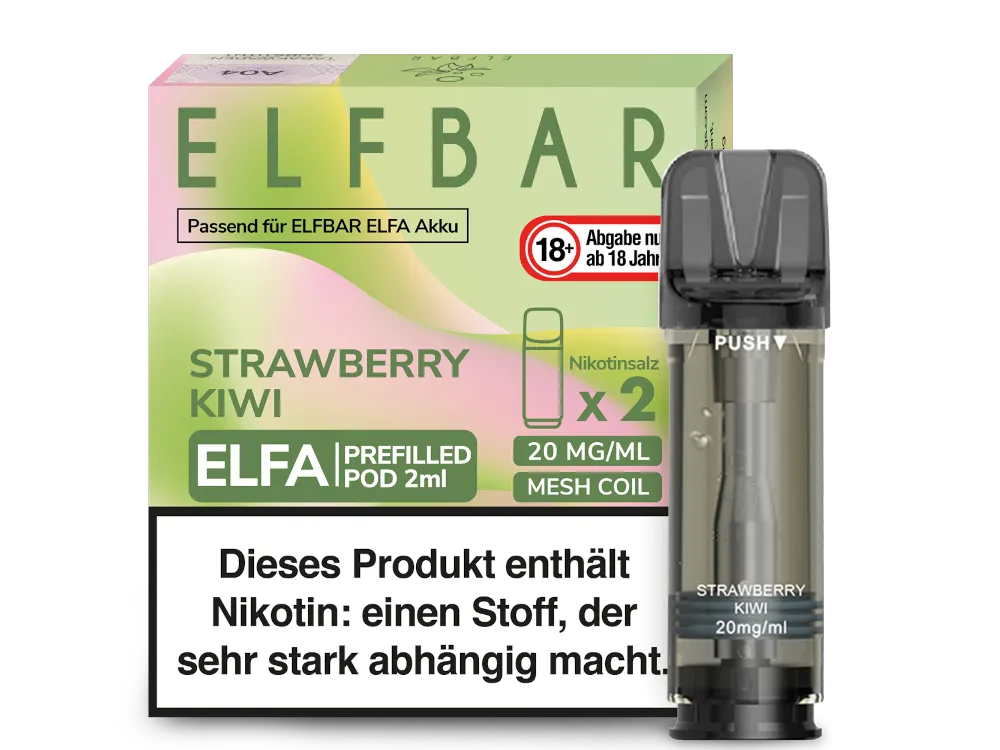 Elfbar Elfa Prefilled Pod (2 Stück pro Packung) Strawberry Kiwi