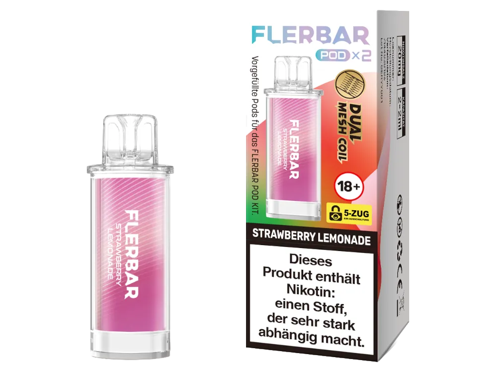 Flerbar Prefilled Pod 20mg/ml (2 Stück pro Packung) Strawberry Lemonade