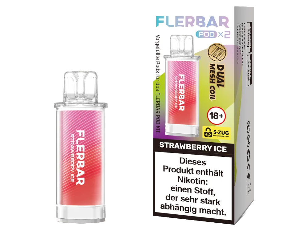 Flerbar Prefilled Pod 20mg/ml (2 Stück pro Packung) Strawberry Ice