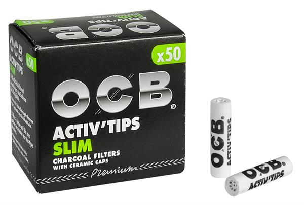 OCB Aktivkohlefilter Activ Slim 7mm (50 Stück pro Packung)