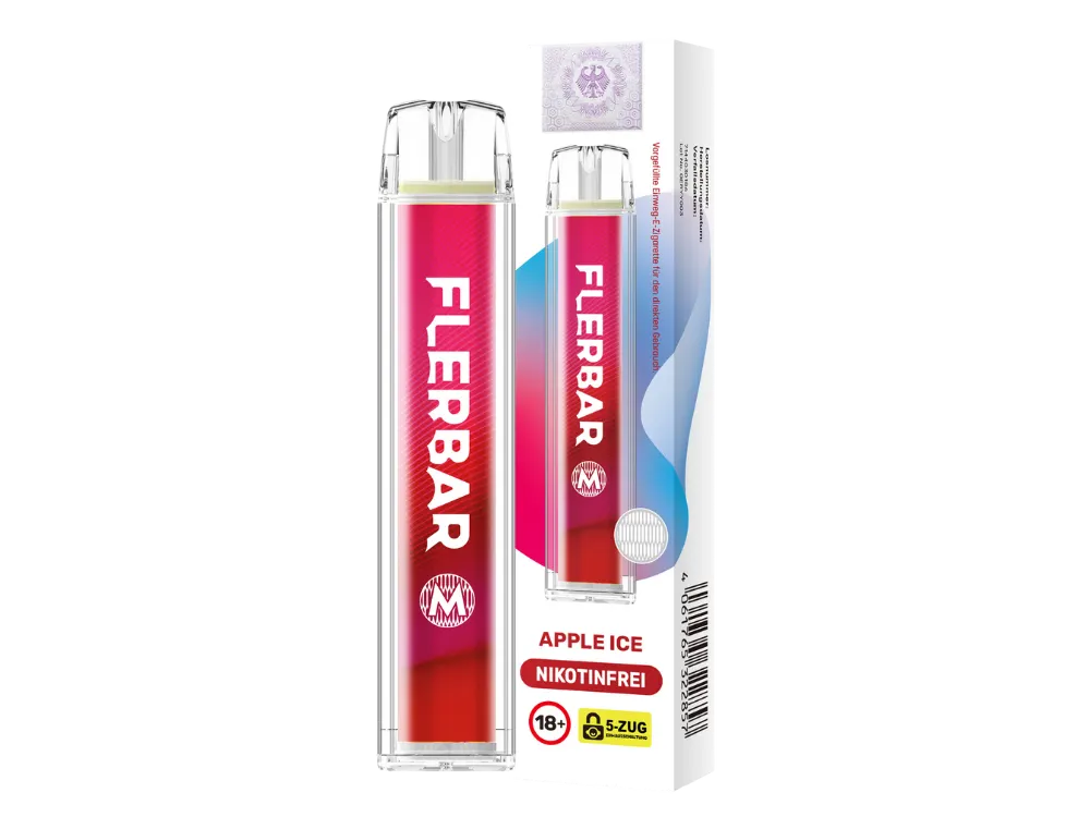 Flerbar M Einweg E-Zigarette Apple Ice 0mg/ml