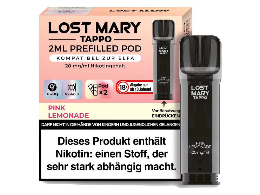 Lost Mary Prefilled Pod Tappo (2 Stück pro Packung) Pink Lemonade