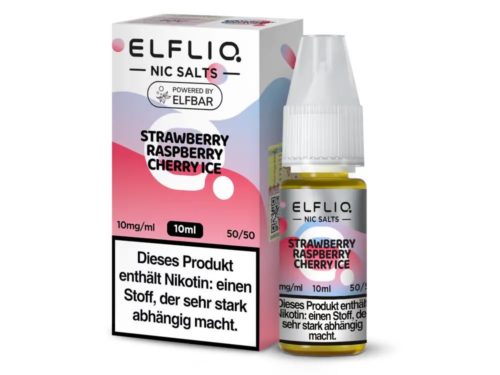 Elfliq Nikotinsalz Liquid Strawberry Raspberry Cherry Ice 10mg/ml 10ml