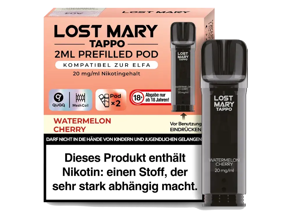Lost Mary Prefilled Pod Tappo (2 Stück pro Packung) Watermelon Cherry