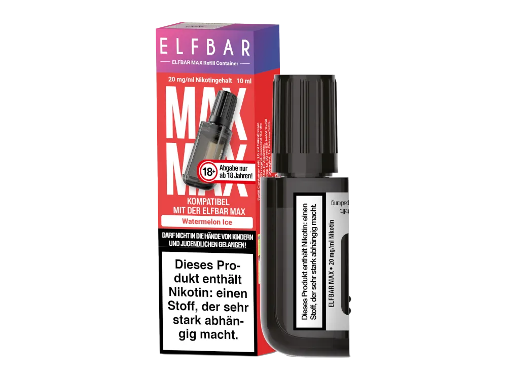 Elfbar Max Refill Container 20mg/ml 10ml Watermelon Ice