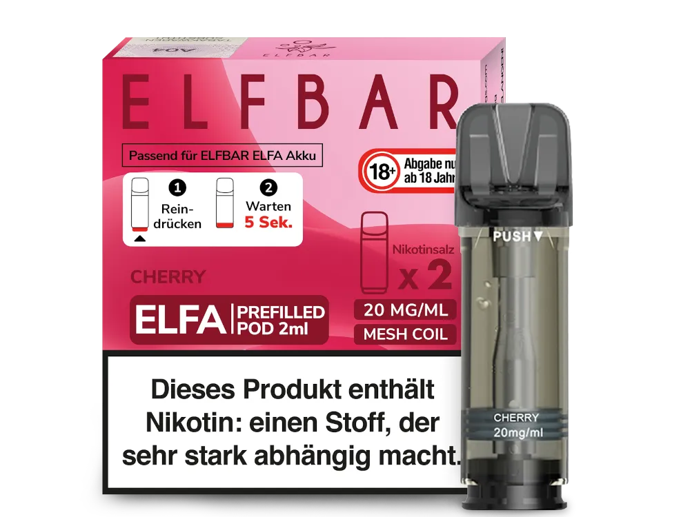 Elfbar Elfa Prefilled Pod (2 Stück pro Packung) Cherry