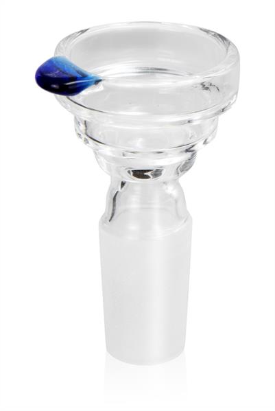 Bong Glaskopf rund Stufen transparent 14,5er