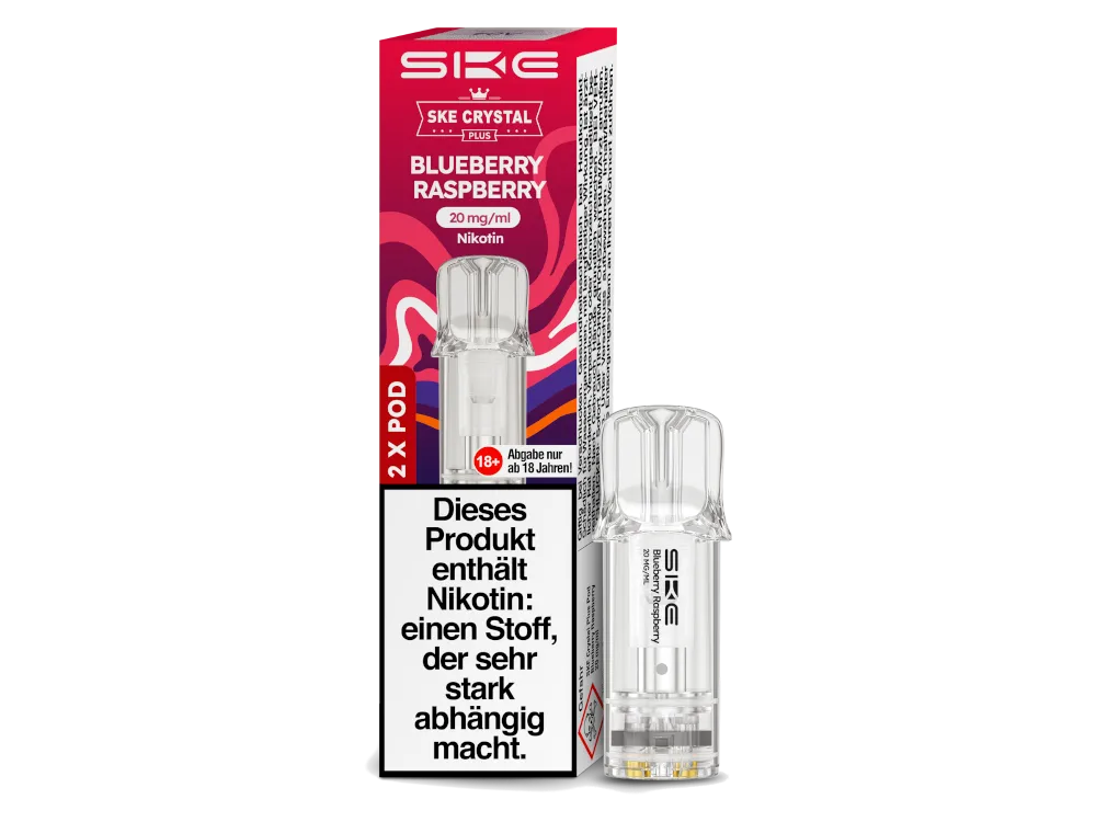 SKE Crystal Plus Pod Blueberry Raspberry (2 Stück pro Packung)