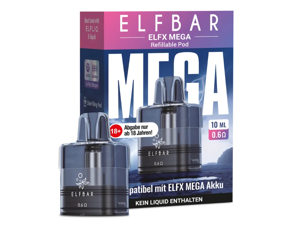 Elfbar Pods Elfx Mega 0,6 Ohm 10ml (3 Stück pro Packung)
