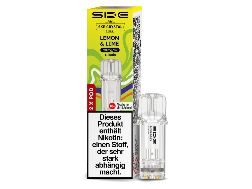 SKE Crystal Plus Pod Lemon Lime (2 Stück pro Packung)