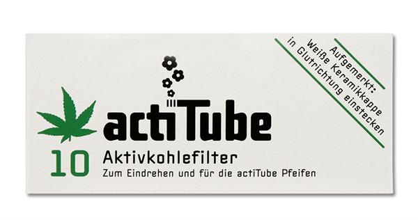 actiTube Aktivkohlefilter Slim 8mm (10 Stück pro Packung)