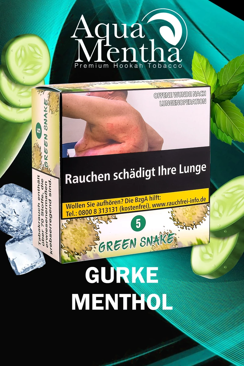 Aqua Mentha Tabak Green Snake 200g