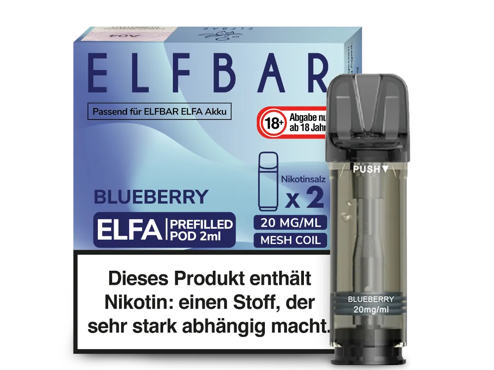 Elfbar Elfa Prefilled Pod Blueberry 20mg/ml (2 Stück pro Packung)