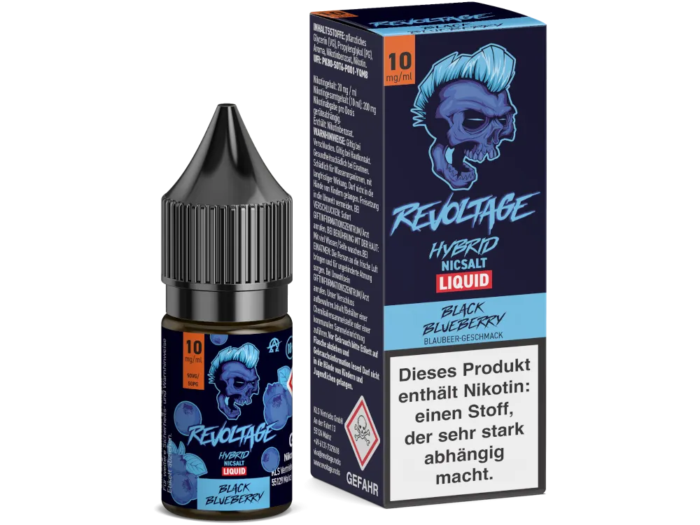 Revoltage Hybrid Nikotinsalz Liquid Black Blueberry 10mg/ml 10ml