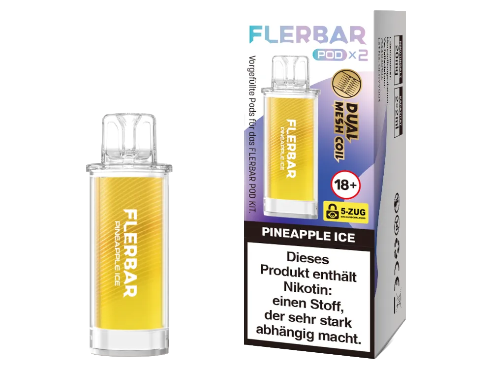 Flerbar Prefilled Pod Pineapple Ice 20mg/ml (2 Stück pro Packung)