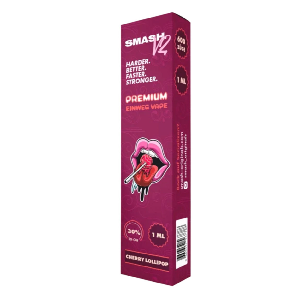 Smash 10-OH-HHC Einweg Vape Cherry Lollipop 1ml