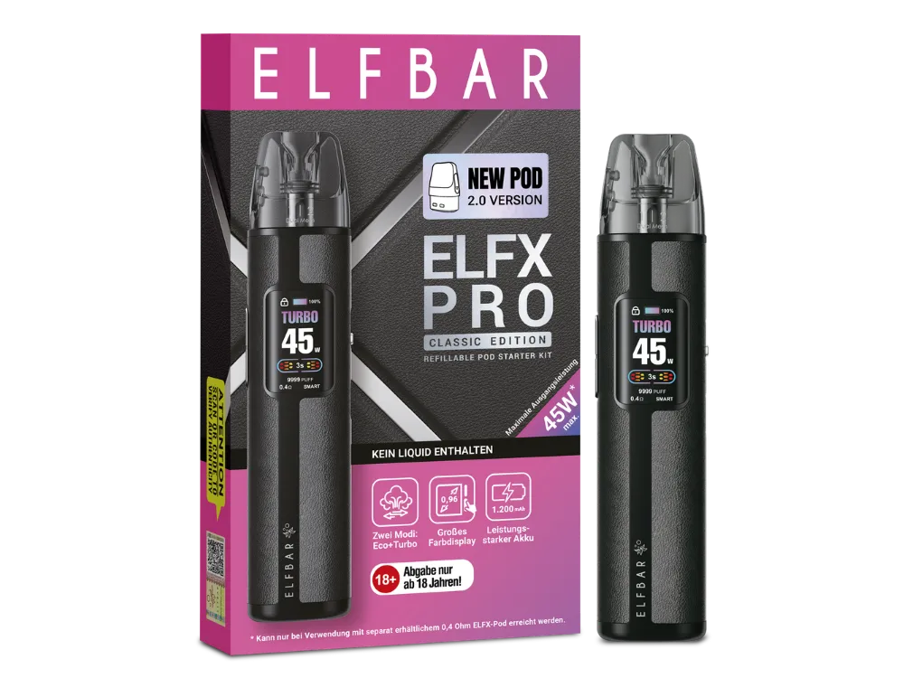 Elfbar E-Zigarette Elfx Pro Classic Edition Black