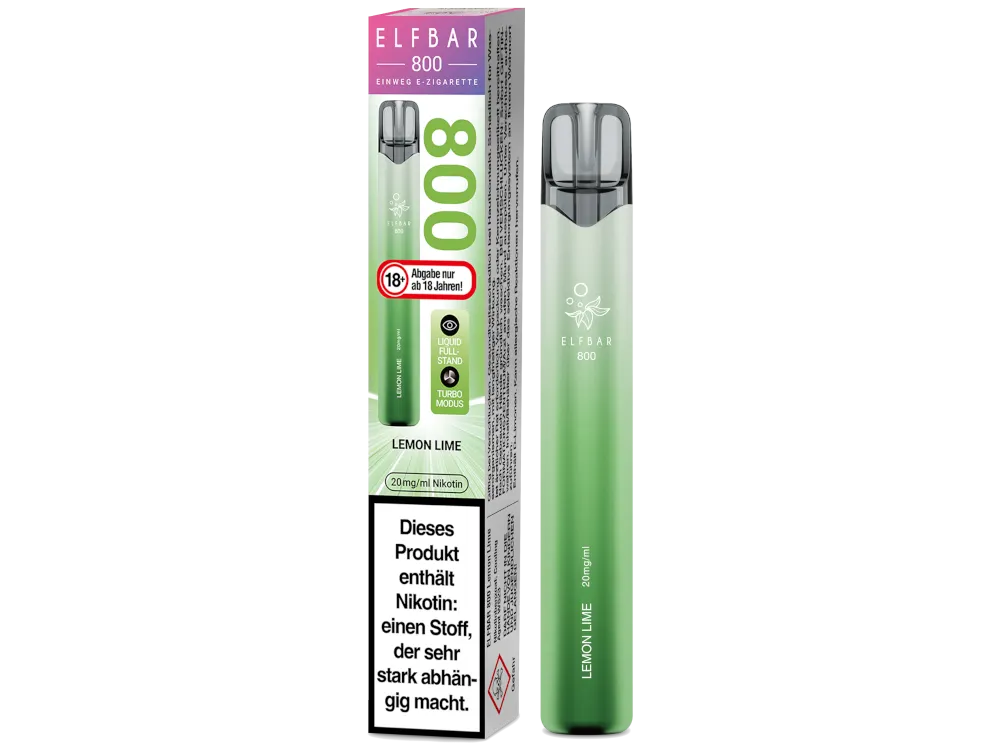 Elfbar Einweg E-Zigarette 800 Lemon Lime 20mg/ml