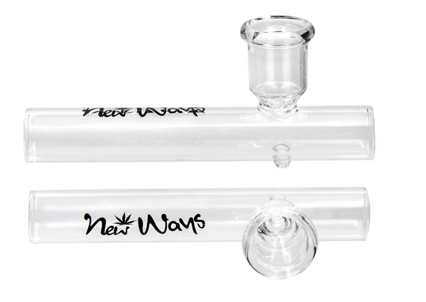 Kawumm Glas Pfeife New Ways schwarz 10cm