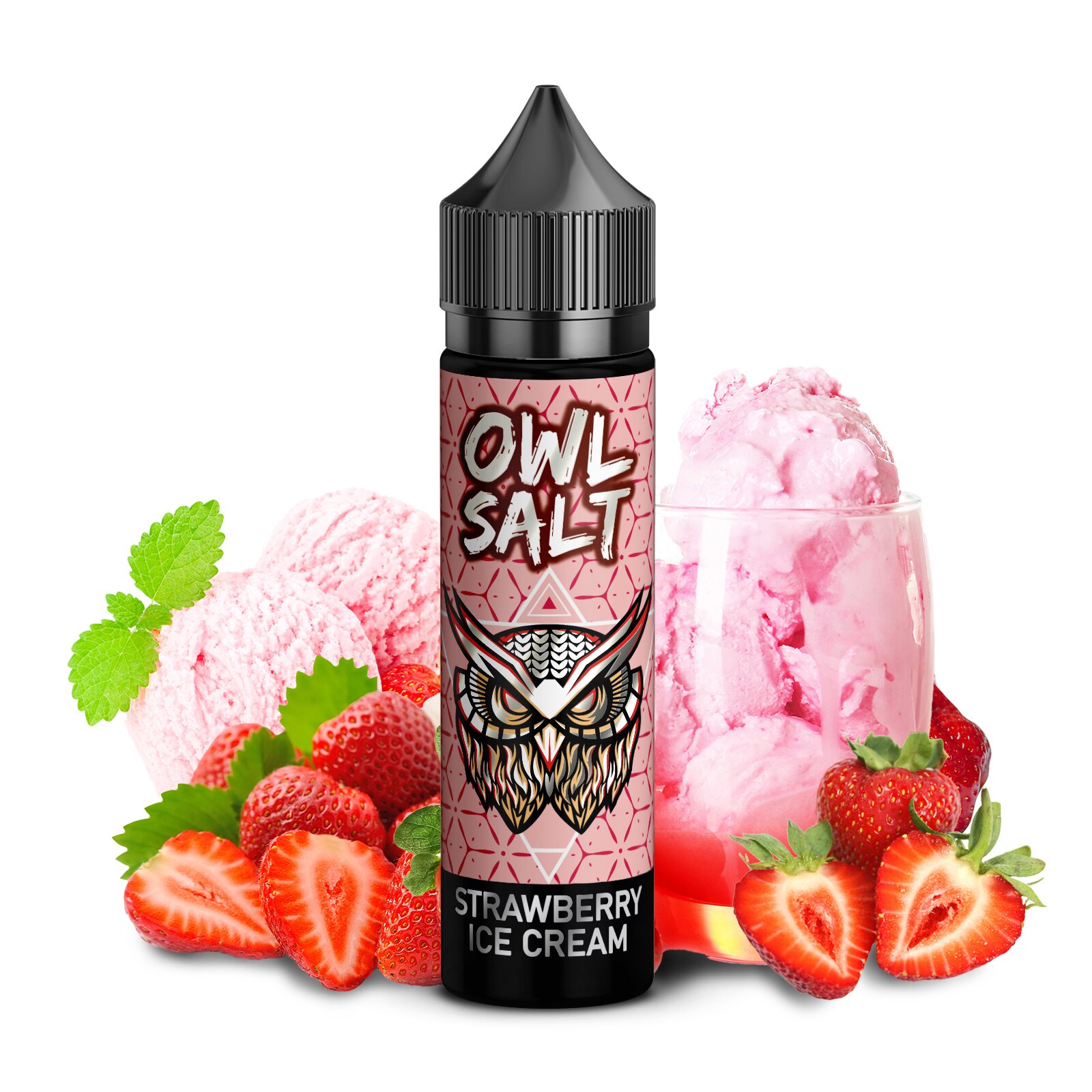 Owl Salt Aroma Strawberry Ice Cream 10ml (Longfill)