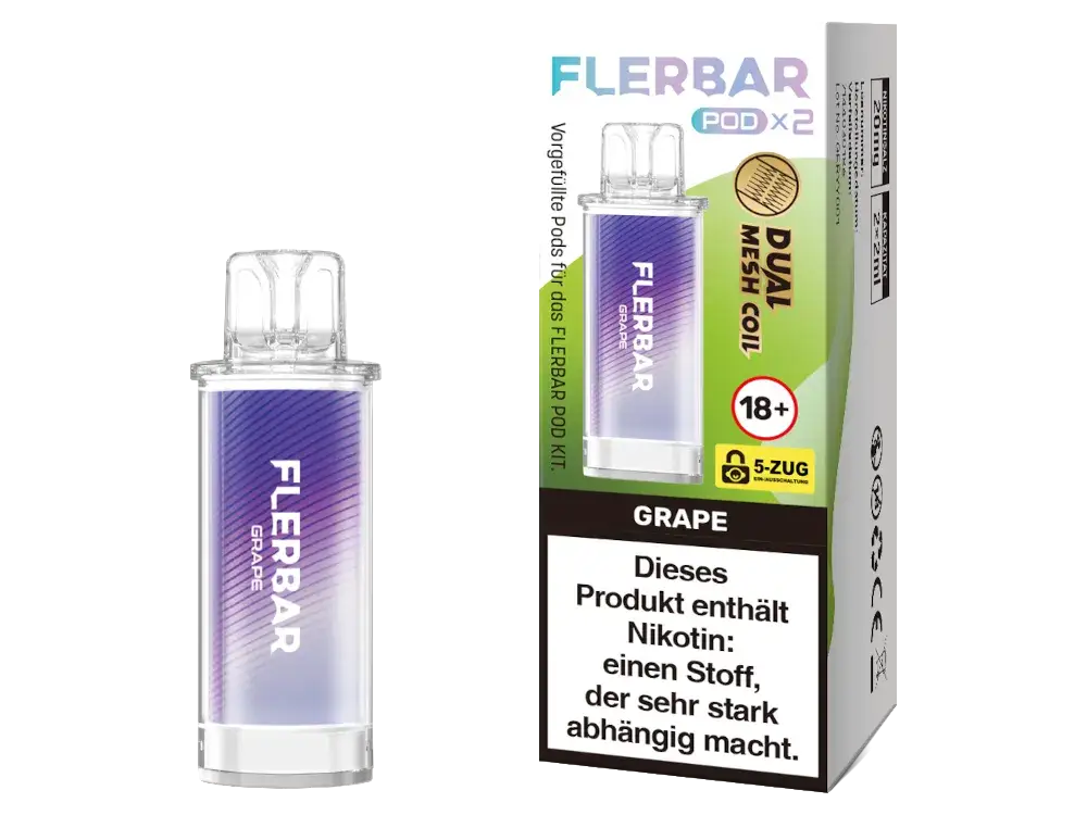 Flerbar Prefilled Pod 20mg/ml (2 Stück pro Packung) Grape