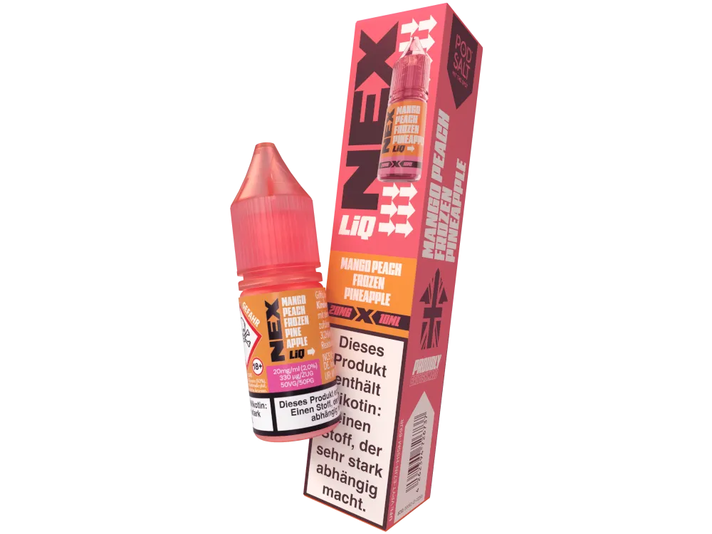 Pod Salt Nikotinsalz Liquid NexLiq Mango Peach Frozen Pineapple 20mg/ml