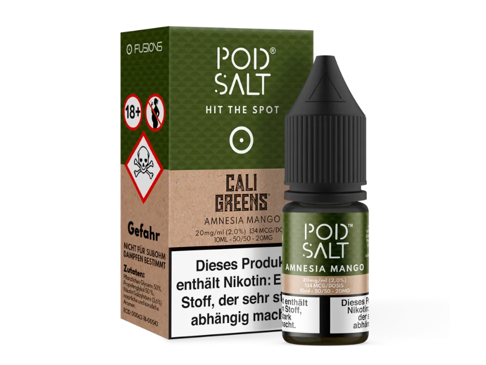 Pod Salt Nikotinsalz Liquid Fusion Amnesia Mango 20mg/ml 10ml