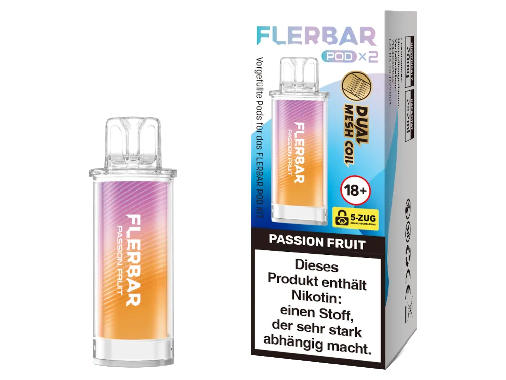 Flerbar Prefilled Pod 20mg/ml (2 Stück pro Packung) Passion Fruit