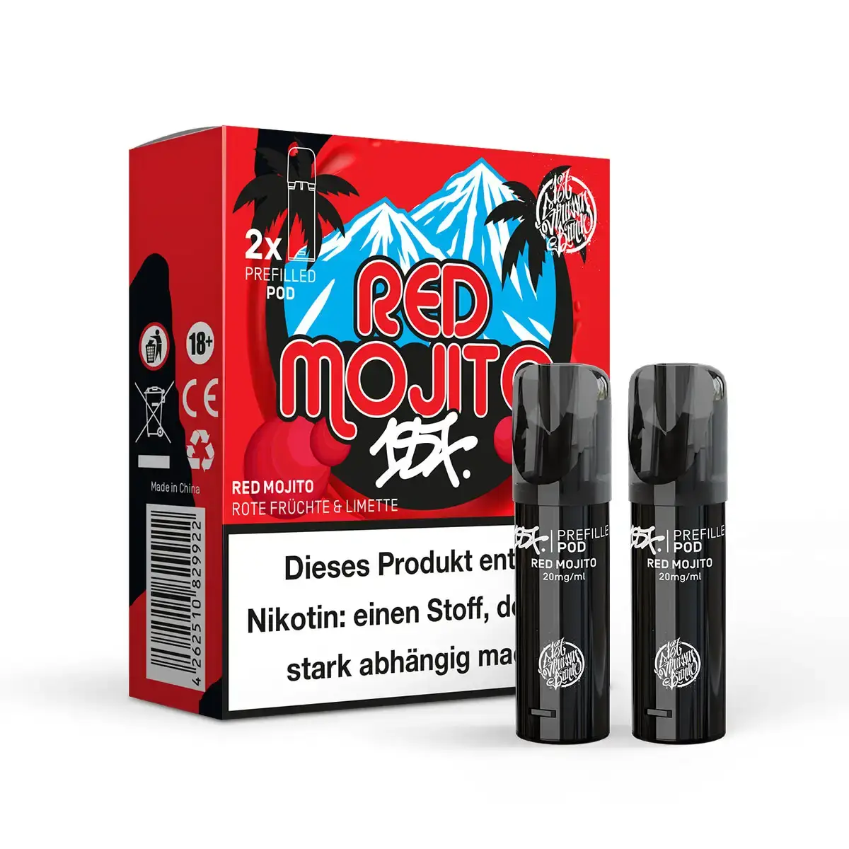 187 Strassenbande Prefilled Pod Red Mojito 20mg/ml (2 Stück pro Packung)