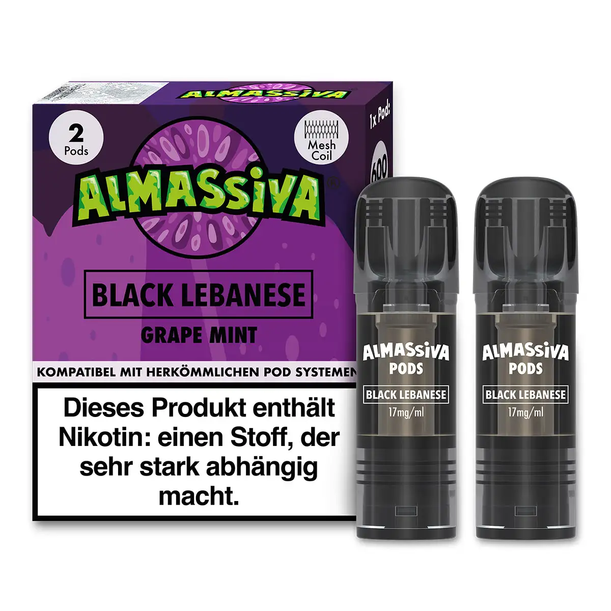 Al Massiva Prefilled Pod 17mg/ml (2 Stück pro Packung) Black Lebanese