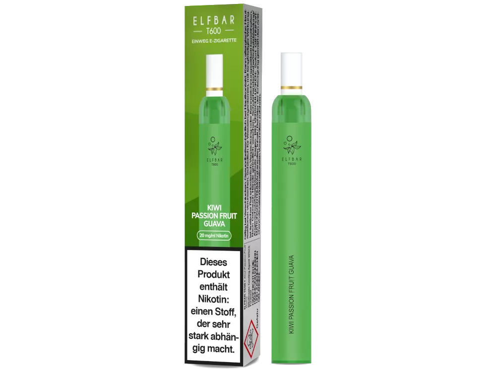 Elfbar Einweg E-Zigarette T600 20mg/ml Kiwi Passionfruit Guava