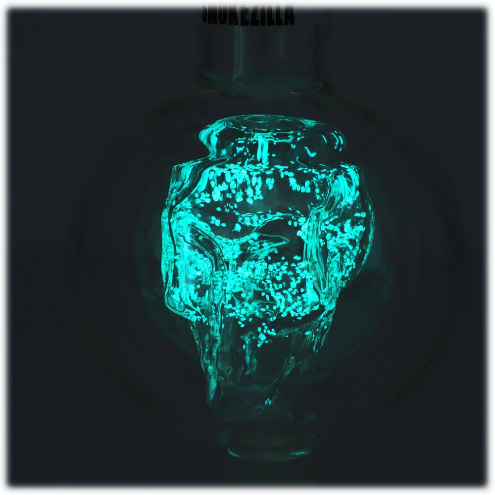 Smokezilla Glas Molassefänger Glow Skull Blau 18/8