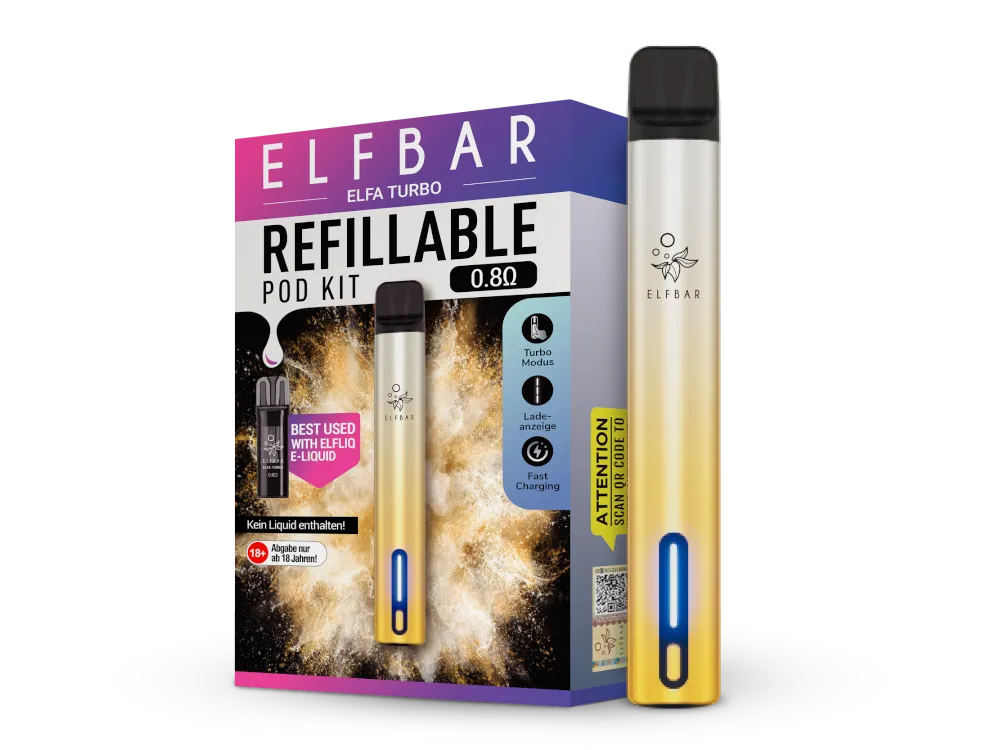 Elfbar E-Zigarette Elfa Turbo Aurora Gold