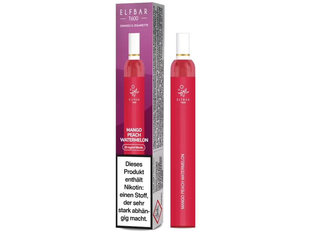 Elfbar Einweg E-Zigarette T600 Mango Peach Watermelon 20mg/ml