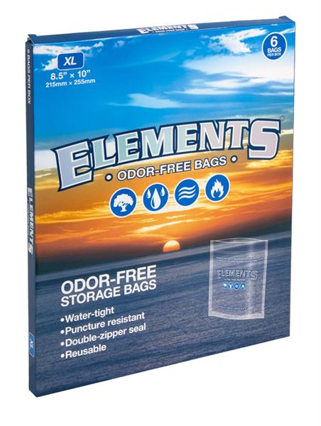 Elements Geruchsstopp Beutel Sack Clear XL (6 Stück pro Packung)
