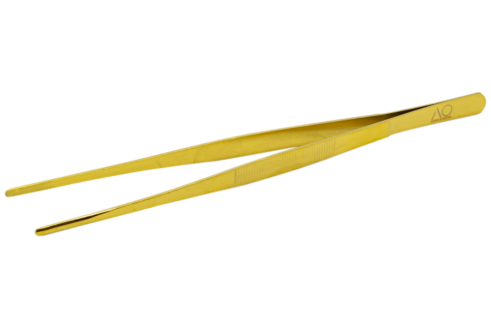 AO Kohlepinzette Edelstahl 30cm Gold