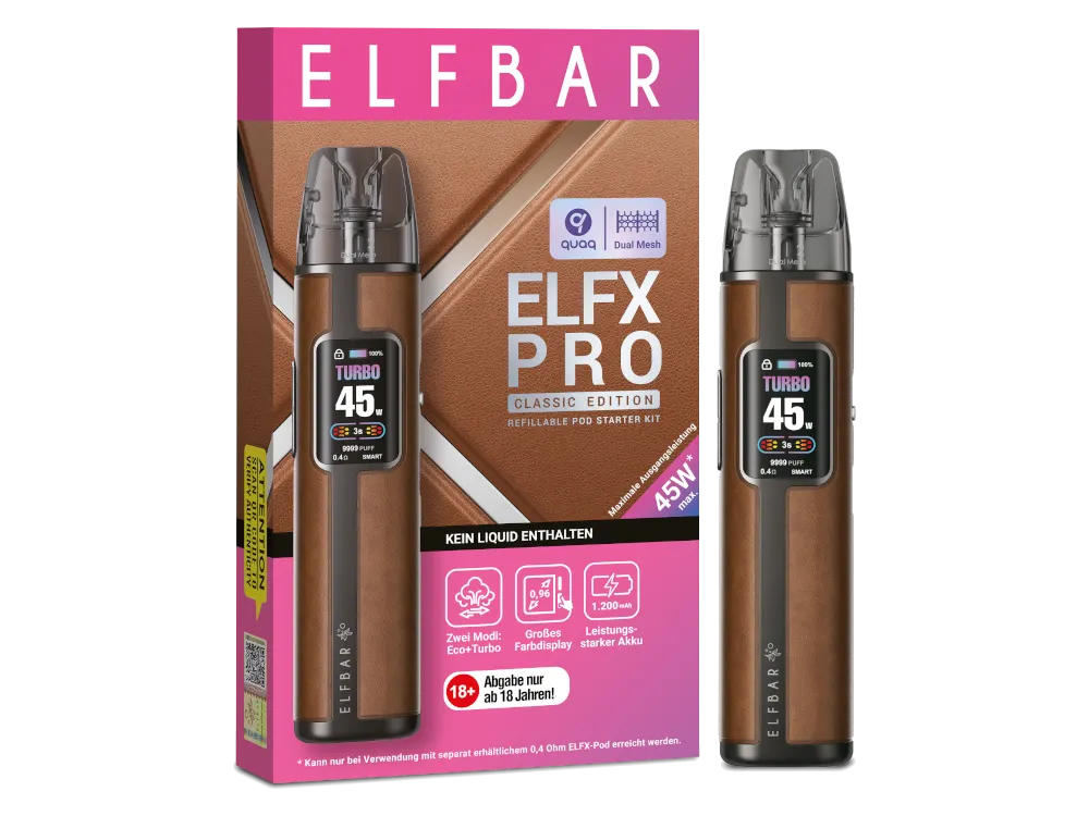 Elfbar E-Zigarette Elfx Pro Kit Braun