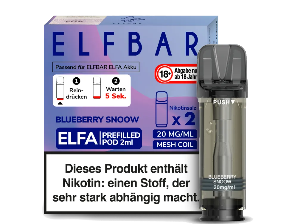 Elfbar Elfa Prefilled Pod (2 Stück pro Packung) Blueberry Snow