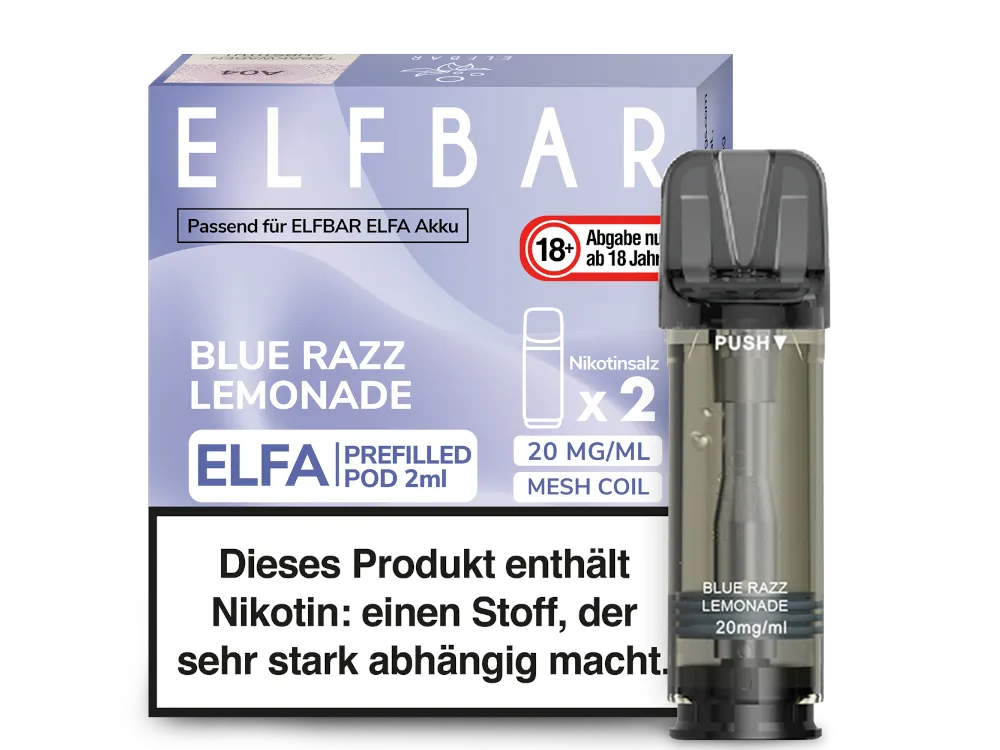 Elfbar Elfa Prefilled Pod (2 Stück pro Packung) Blue Razz Lemonade