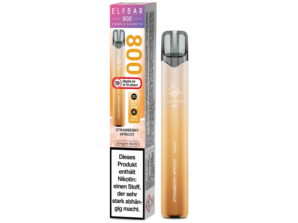 Elfbar Einweg E-Zigarette 800 Strawberry Apricot 20mg/ml
