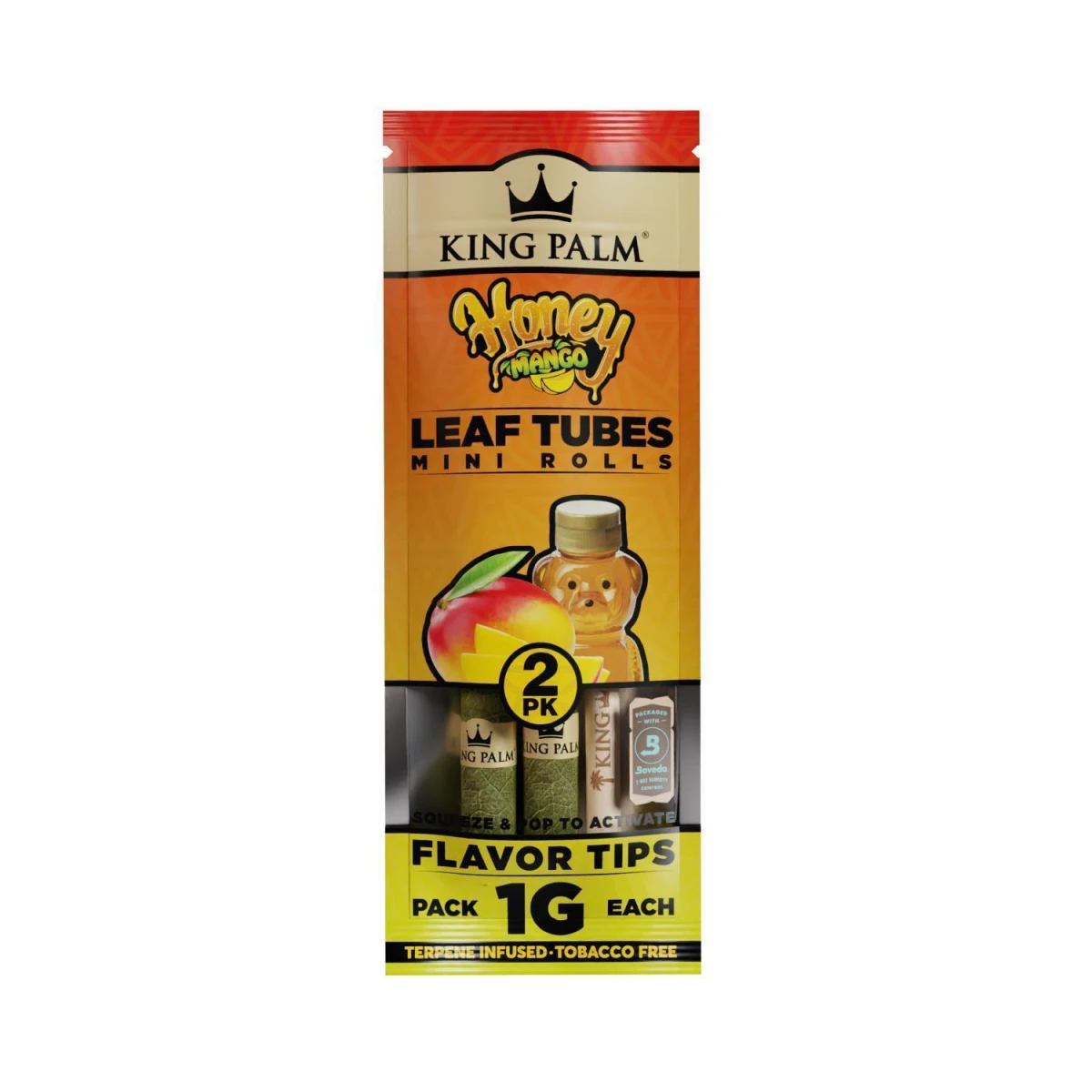 King Palm Rolls Mini (2 Stück pro Packung) Honey Mango