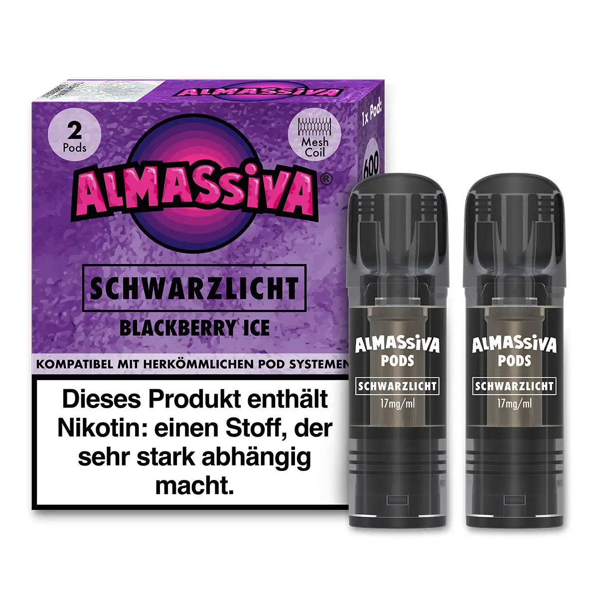 Al Massiva Prefilled Pod 17mg/ml (2 Stück pro Packung) Schwarzlicht