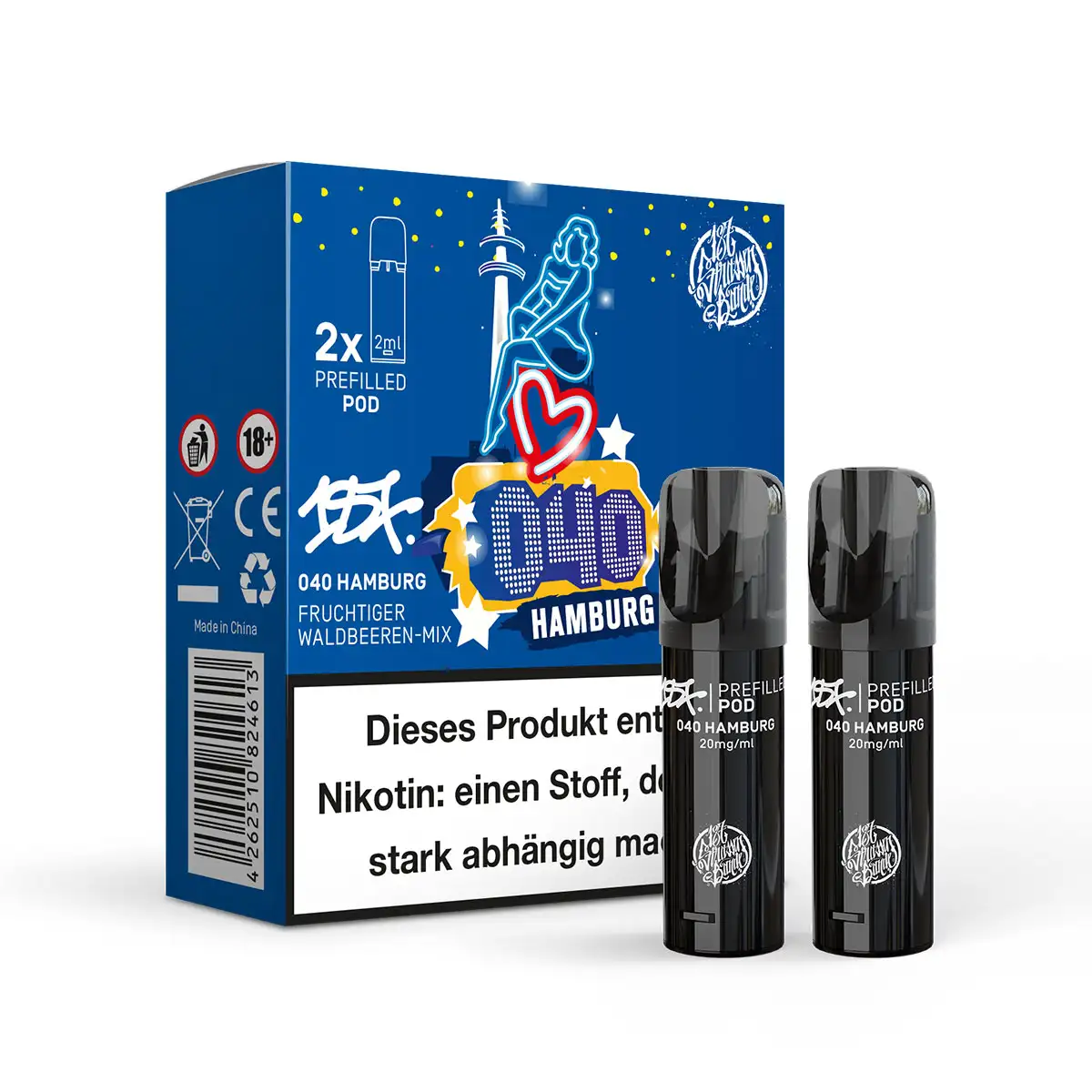 187 Strassenbande Prefilled Pod 040 Hamburg 20mg/ml (2 Stück pro Packung)