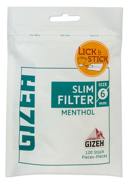 Gizeh Slim Filter Menthol (100 Stück pro Packung)