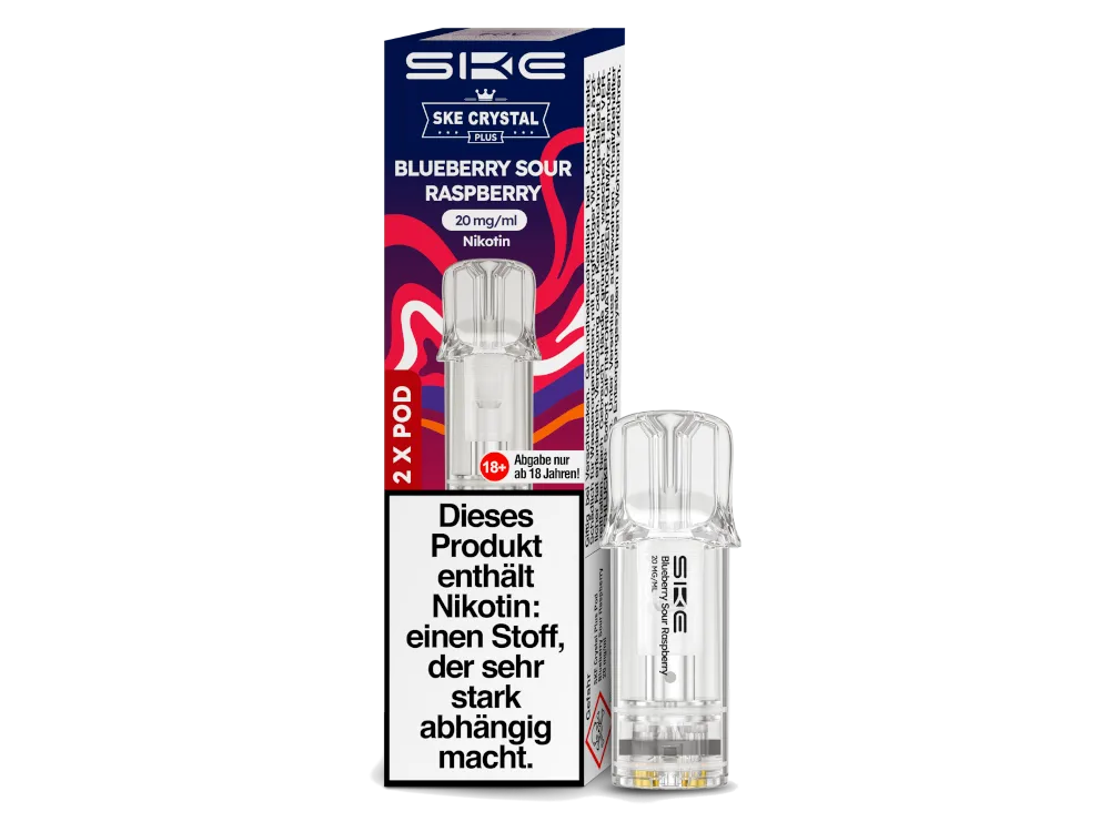 SKE Crystal Plus Pod Blueberry Sour Raspberry (2 Stück pro Packung)