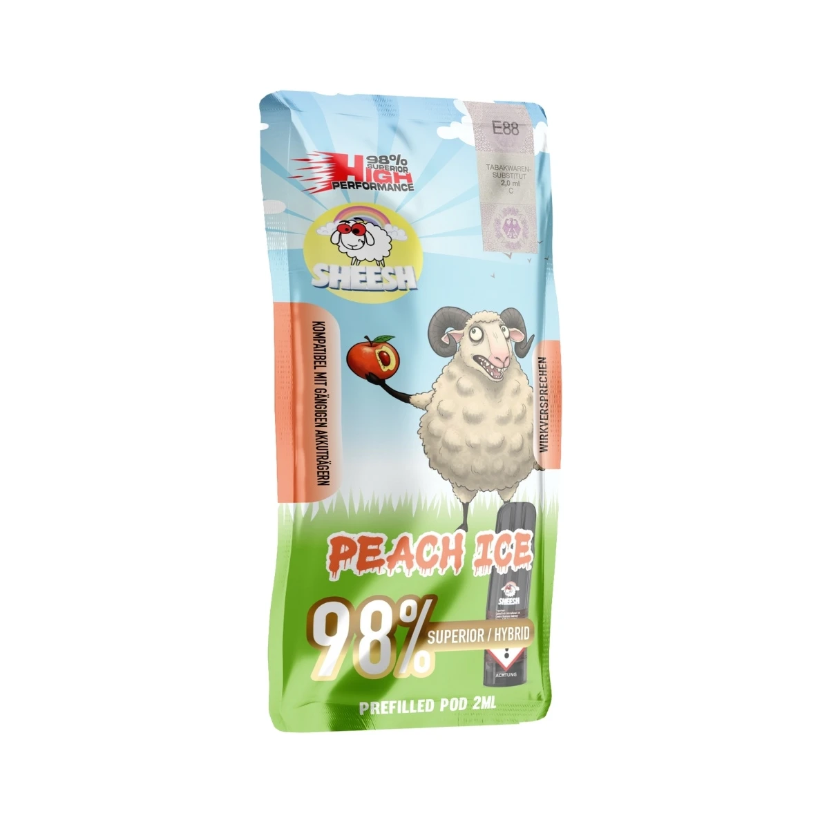 Sheesh Prefilled Pod Superior 98% Peach Ice 2ml (Hybrid)
