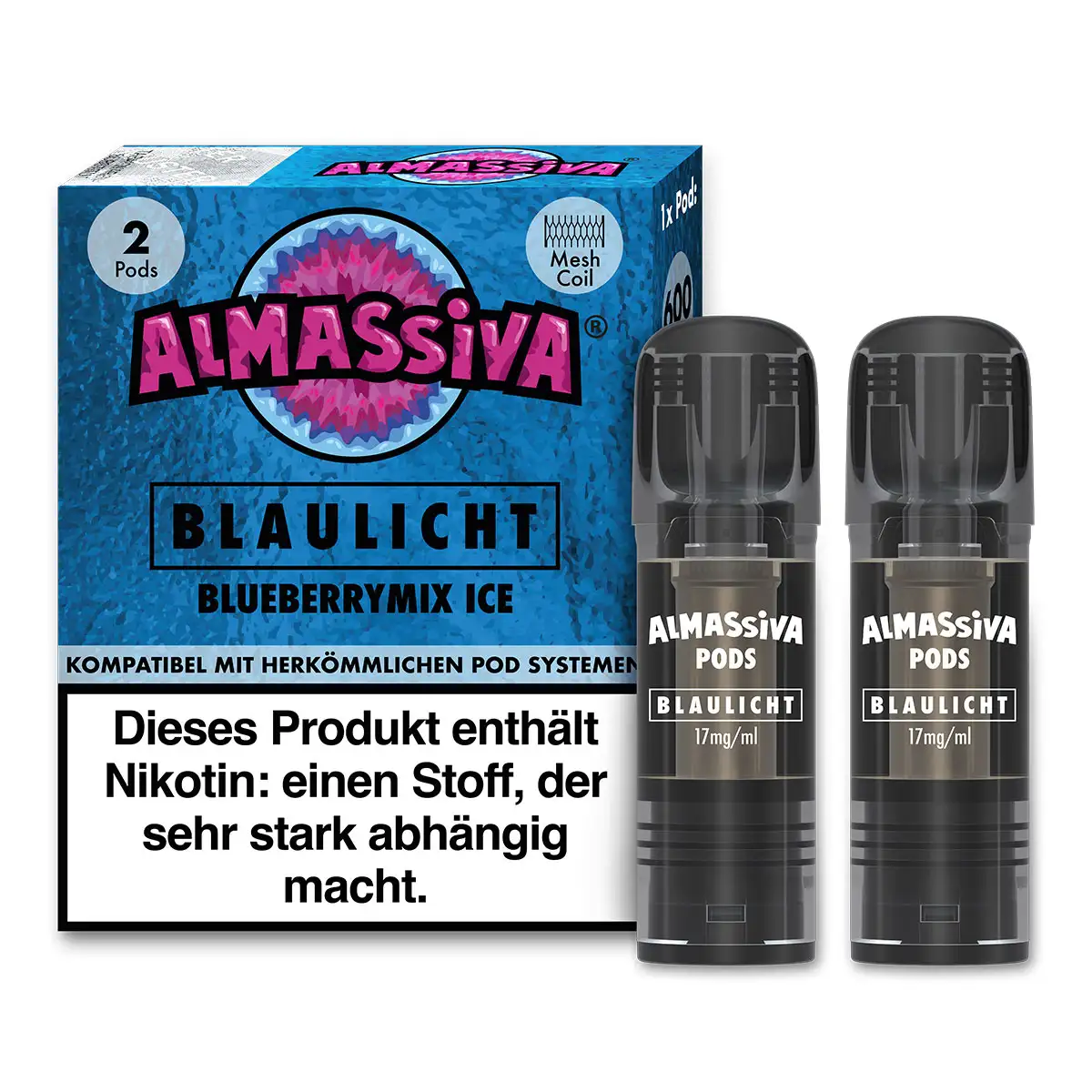 Al Massiva Prefilled Pod 17mg/ml (2 Stück pro Packung) Blaulicht